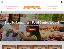 Tablet Screenshot of landmarkfoodcenter.com